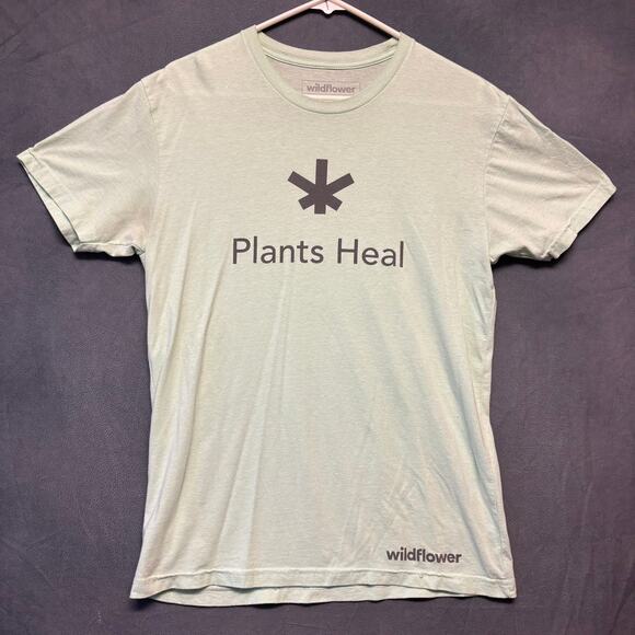 Wildflower Plants Heal Shirt Mens Medium Ganja Herb Weed Pot Comfy Cozy Pothead - Picture 1 of 8